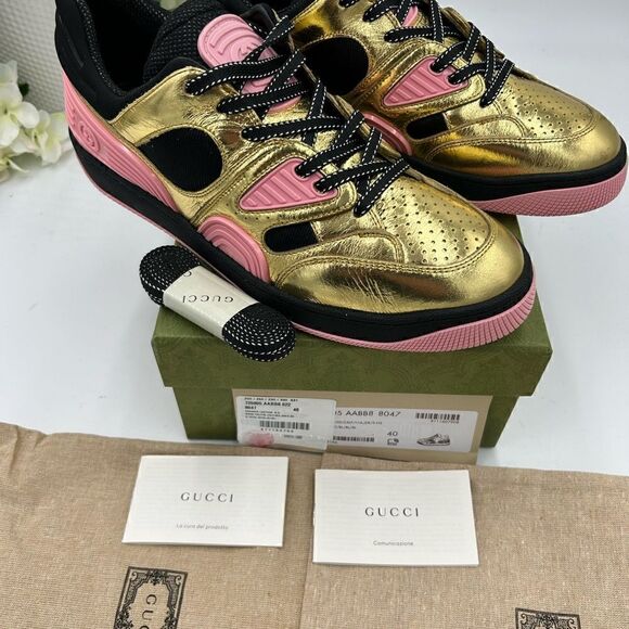 Women’s Gucci basket low top leather sneakers, size 40 made in Italy - Picture 4 of 11